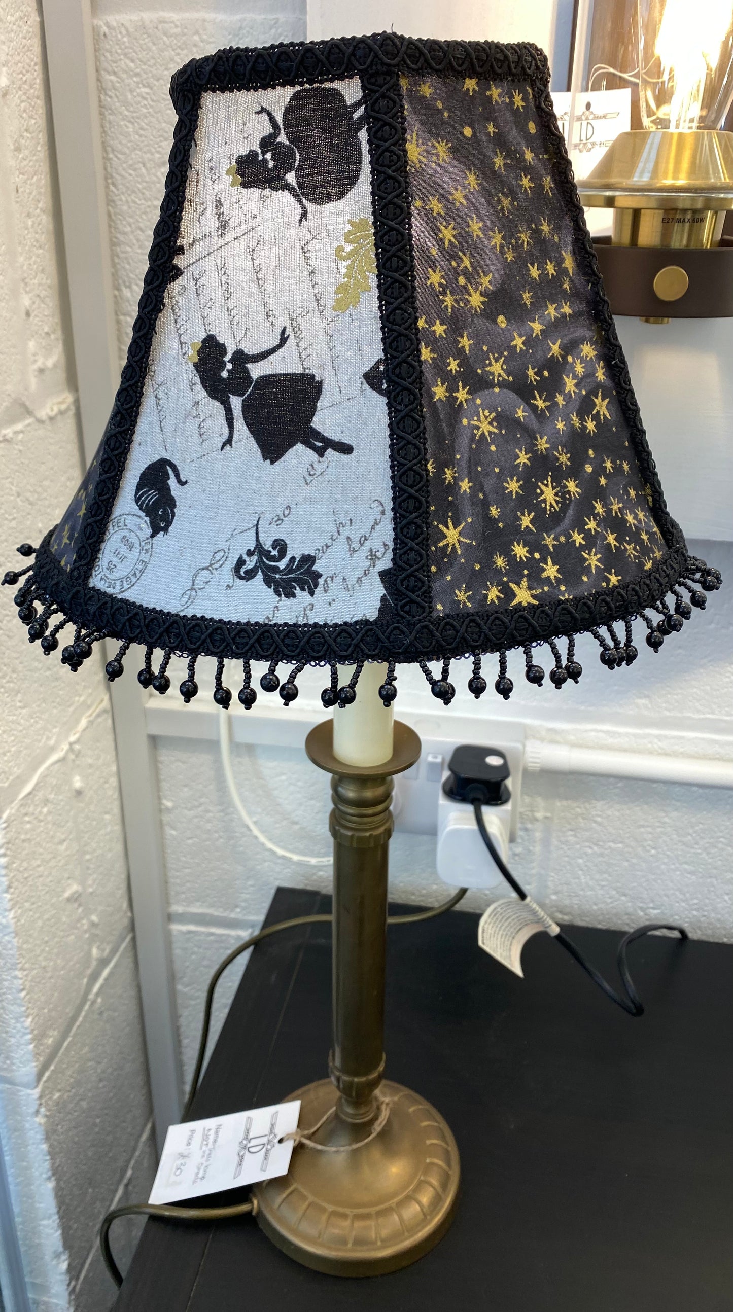 Medium Hand Crafted One of a Kind Victorian Style Lampshade - Wonderland (shadow)