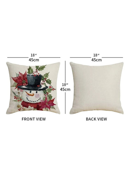 Frosty Christmas Cushion- Woven fabric