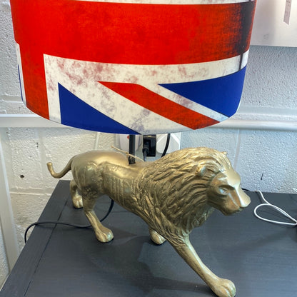 Brass Lion Table Lamp