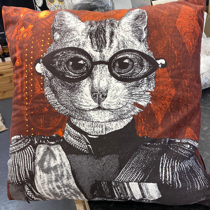 Steampunk Cat Artist Style Couch Cushion