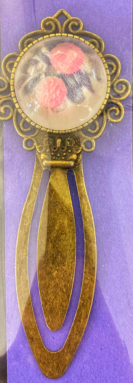 Flower Clip Victorian Style Brass Bookmark