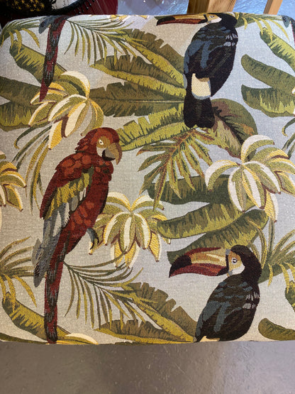 Tropical Birds Storage footstool by Acantha Maude