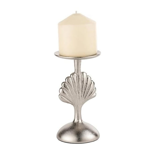 Solid Metal Seashell Candle Holder