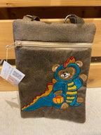 Handmade and Embroidered Bear Shoulder Bag