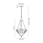 Luminosity Designs - Inca Tiffany Chandelier Style Pendant - Luminosity Designs Ltd