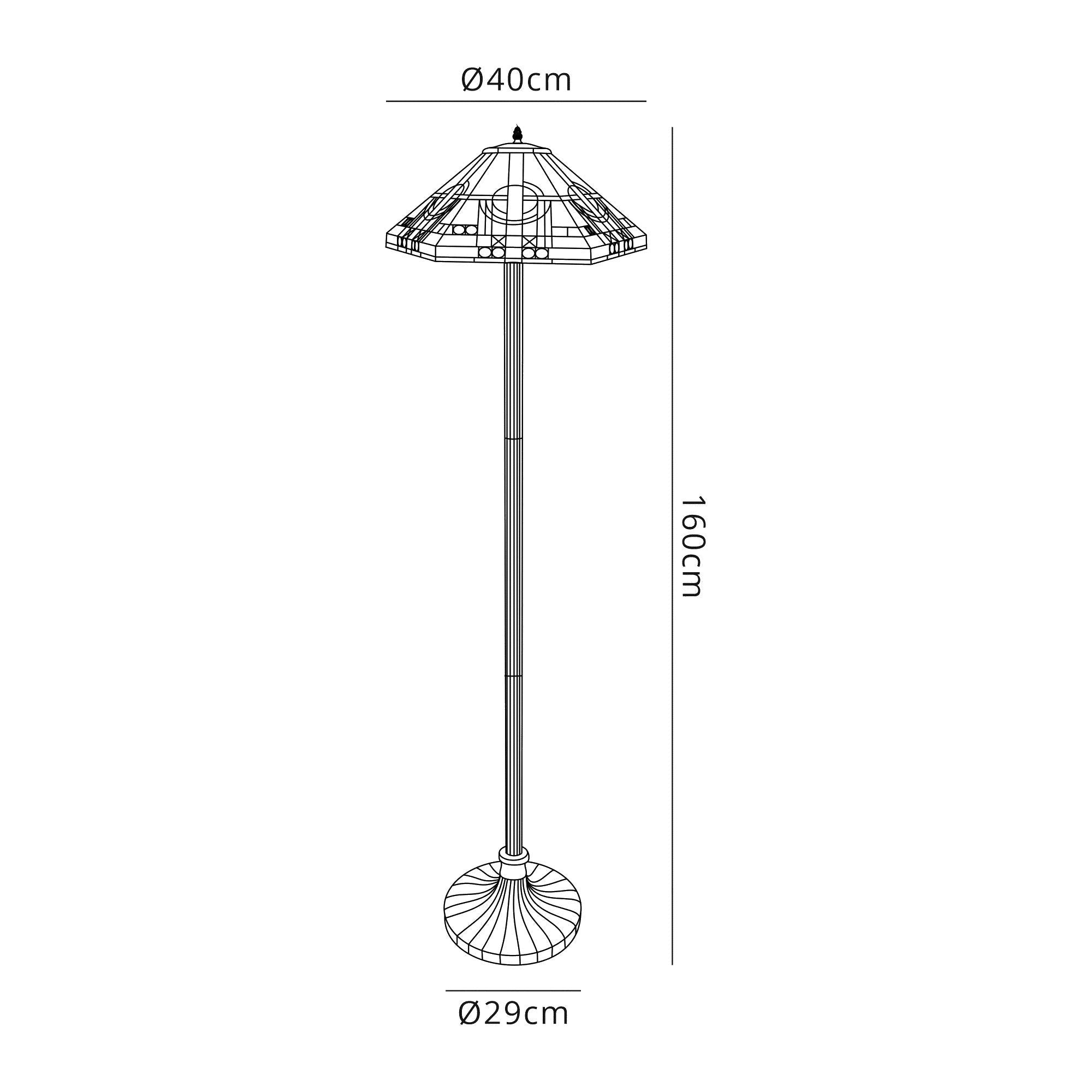 Luminosity Designs - Inca Tiffany Floor Lamp - Luminosity Designs Ltd