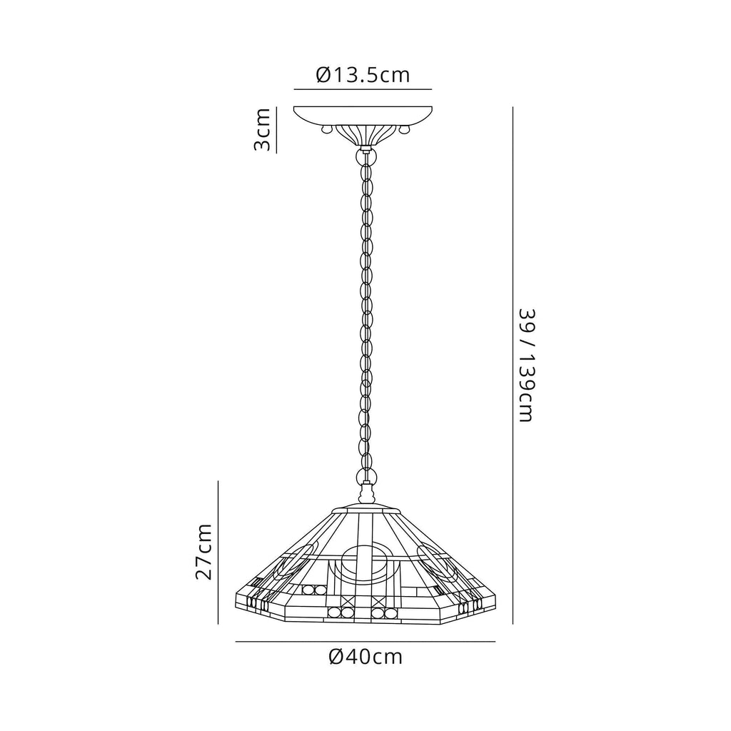 Luminosity Designs - Inca Tiffany Single Pendant - Luminosity Designs Ltd