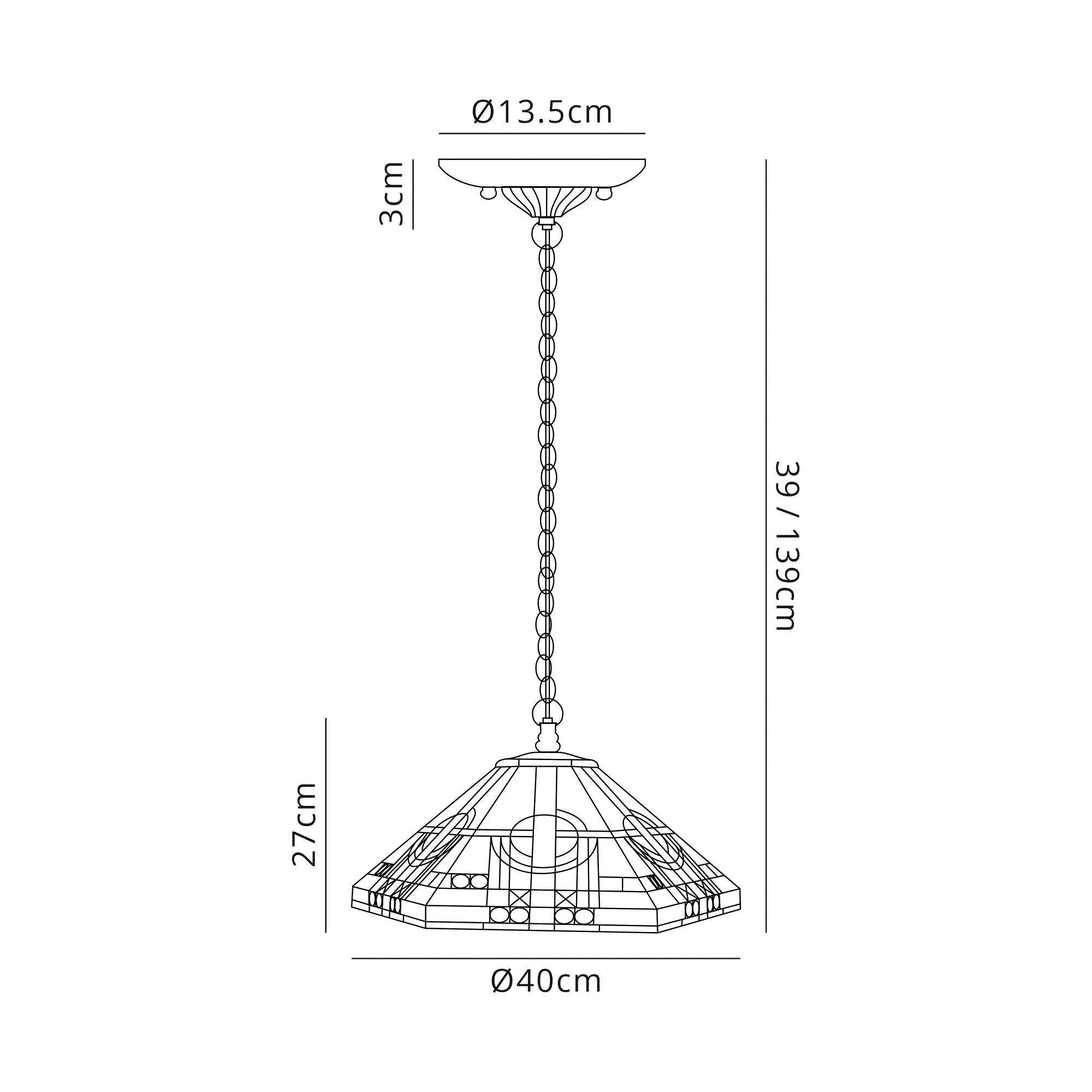 Luminosity Designs - Inca Tiffany Single Pendant - Luminosity Designs Ltd