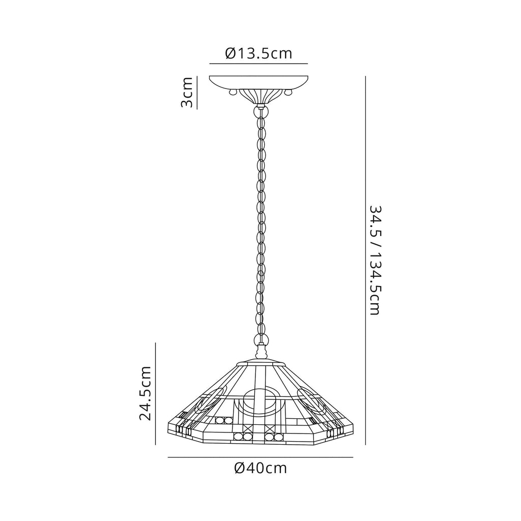 Luminosity Designs - Inca Tiffany Single Pendant - Luminosity Designs Ltd