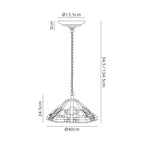 Luminosity Designs - Inca Tiffany Single Pendant - Luminosity Designs Ltd