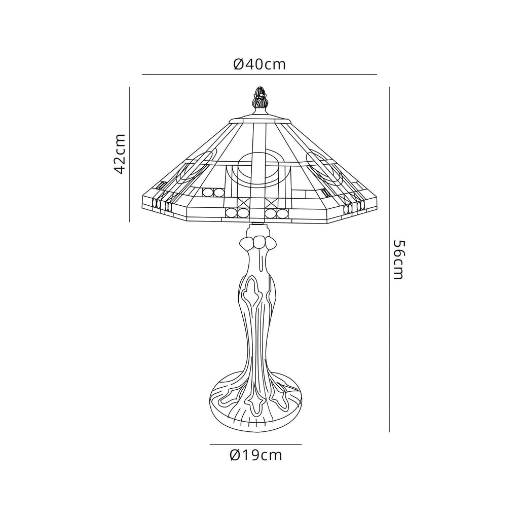 Luminosity Designs - Inca Tiffany Table Lamp - Luminosity Designs Ltd