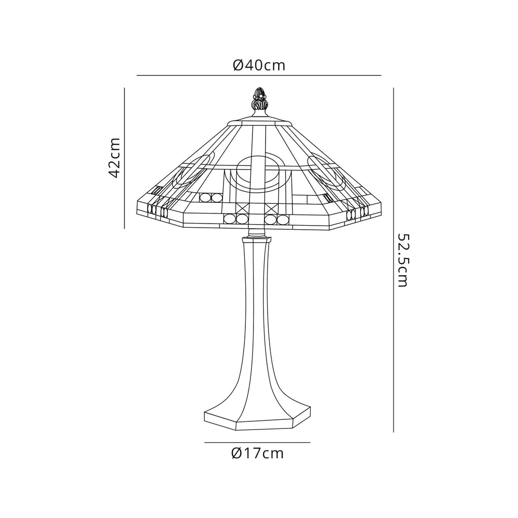 Luminosity Designs - Inca Tiffany Table Lamp - Luminosity Designs Ltd