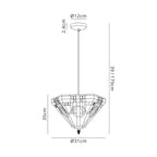 Luminosity Designs - Inca Tiffany Uplighter Pendant - Luminosity Designs Ltd
