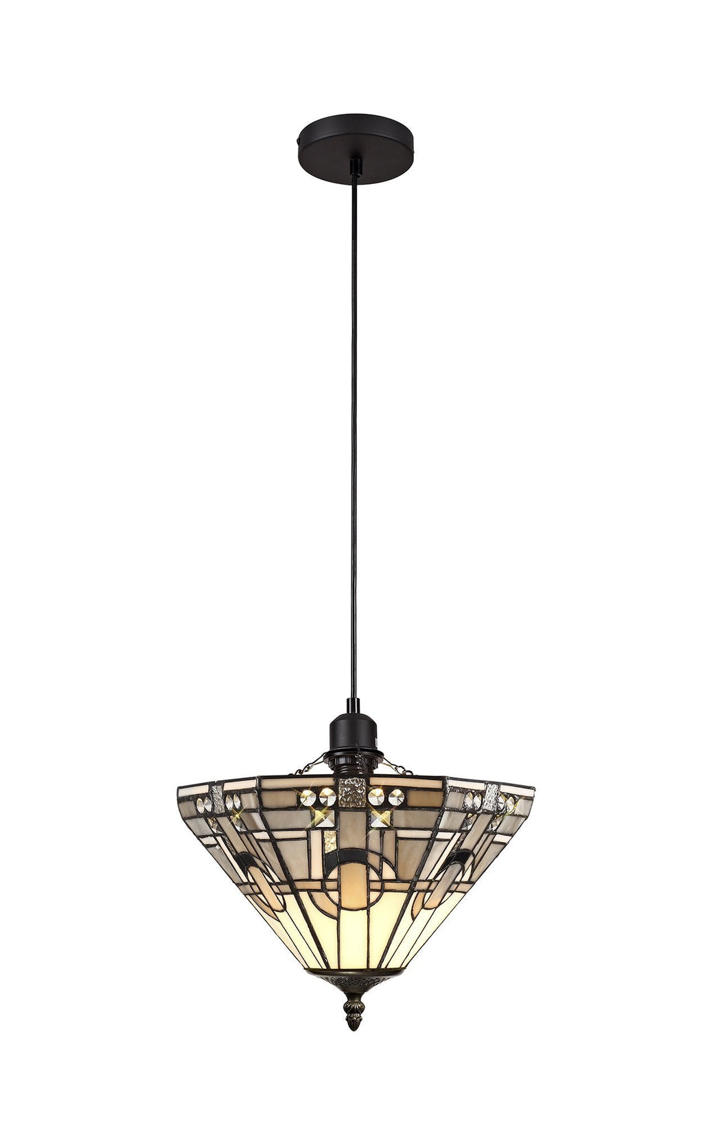 Luminosity Designs - Inca Tiffany Uplighter Pendant - Luminosity Designs Ltd