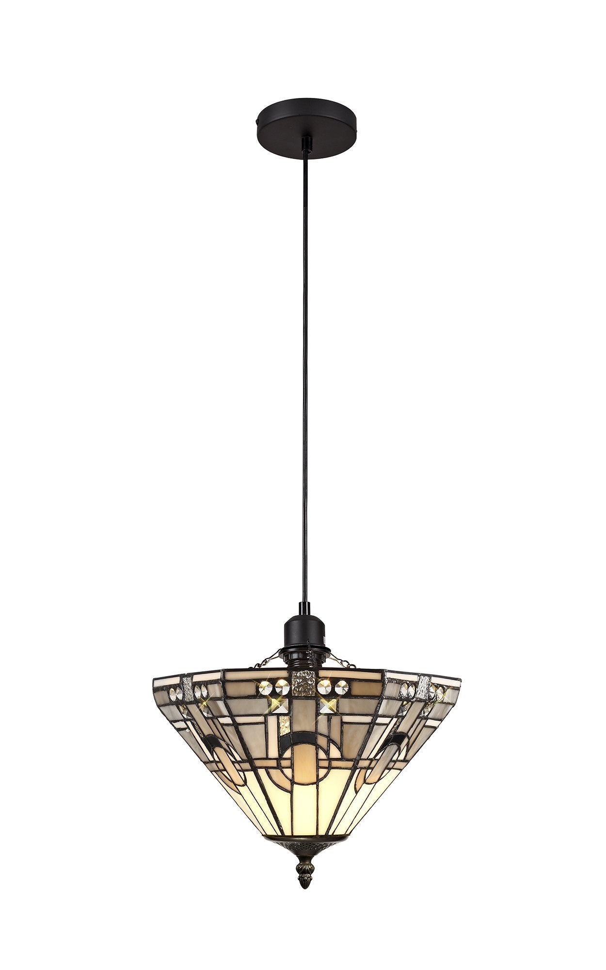 Luminosity Designs - Inca Tiffany Uplighter Pendant - Luminosity Designs Ltd