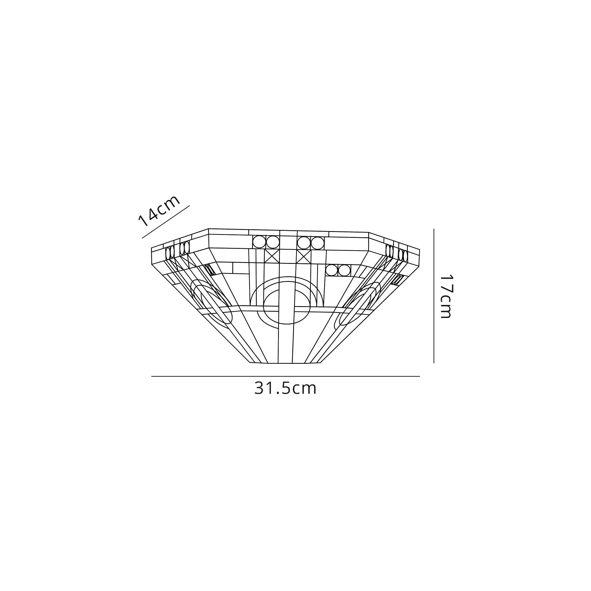 Luminosity Designs - Inca Tiffany Wall Light - Luminosity Designs Ltd