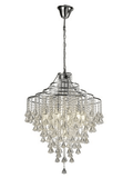 Diyas - Inina Pendant 7 Light E14 Polished Chrome/Crystal - Luminosity Designs Ltd