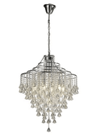 Diyas - Inina Pendant 7 Light E14 Polished Chrome/Crystal - Luminosity Designs Ltd