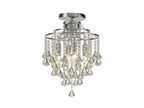 Diyas - Inina Semi - Flush Pendant 4 Light E14 Polished Chrome/Crystal - Luminosity Designs Ltd