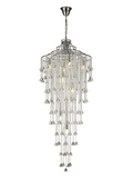 Diyas - Inina Tall Pendant 9 Light E14 Polished Chrome/Crystal - Luminosity Designs Ltd
