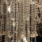 Diyas - Inina Tall Pendant 9 Light E14 Polished Chrome/Crystal - Luminosity Designs Ltd