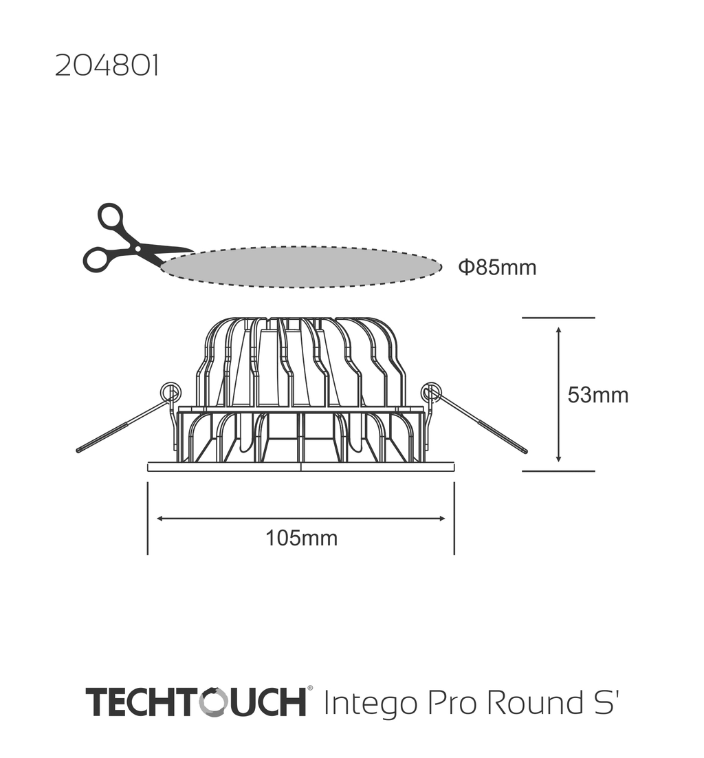 inspired - Intego Pro Round Small 15W Warm White - Luminosity Designs Ltd