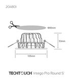 inspired - Intego Pro Round Small 15W Warm White - Luminosity Designs Ltd