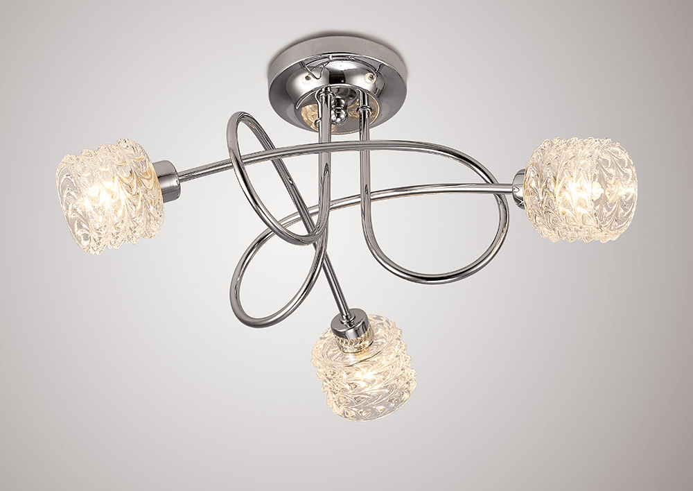 inspired - Jada Semi Flush Ceiling Light - Luminosity Designs Ltd