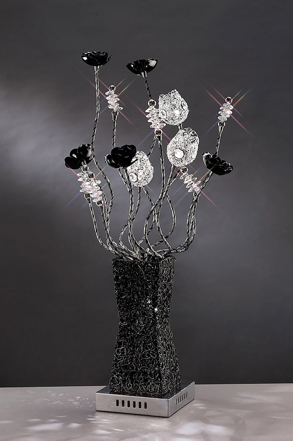 Luminosity Designs - Jasmine Crystal Flower Table Lamp by Cassia Twigue - Luminosity Designs Ltd