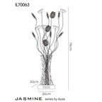 Luminosity Designs - Jasmine Crystal Flower Table Lamp by Cassia Twigue - Luminosity Designs Ltd