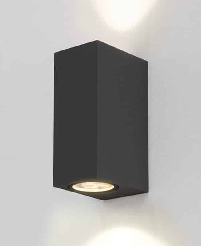 inspired - Kandanchu Outdoor Squared Up / Down Light, 2x GU10, IP54 - Luminosity Designs Ltd