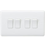 Knightsbridge - Knightsbridge White Plastic Light Switches - Luminosity Designs Ltd