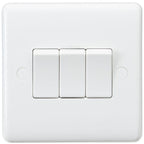 Knightsbridge - Knightsbridge White Plastic Light Switches - Luminosity Designs Ltd