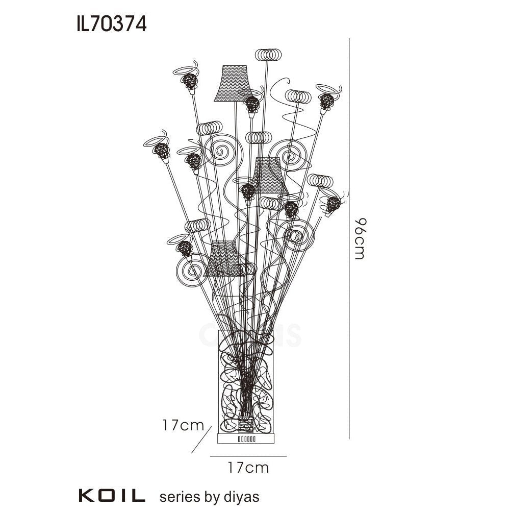 Luminosity Designs - Koil Crystal Contemporary Table Lamp by Cassia Twigue - Luminosity Designs Ltd