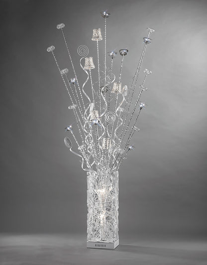 Koil Crystal Contemporary Floor Lamp by Cassia Twigue