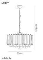 inspired - Lana Acrylic Chandelier Pendant - Luminosity Designs Ltd