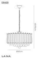 inspired - Lana Acrylic Chandelier Pendant - Luminosity Designs Ltd