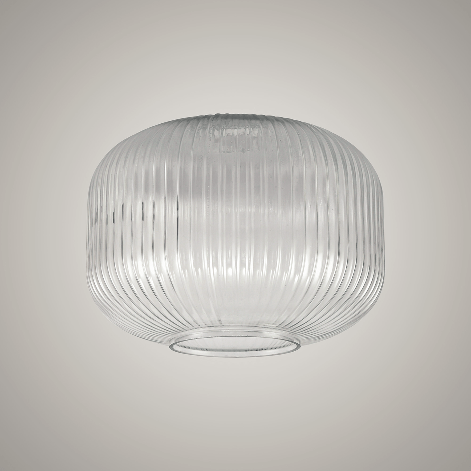 Luminosity Designs - Large Pendulum Ribbed Glass Shades - Luminosity Designs Ltd