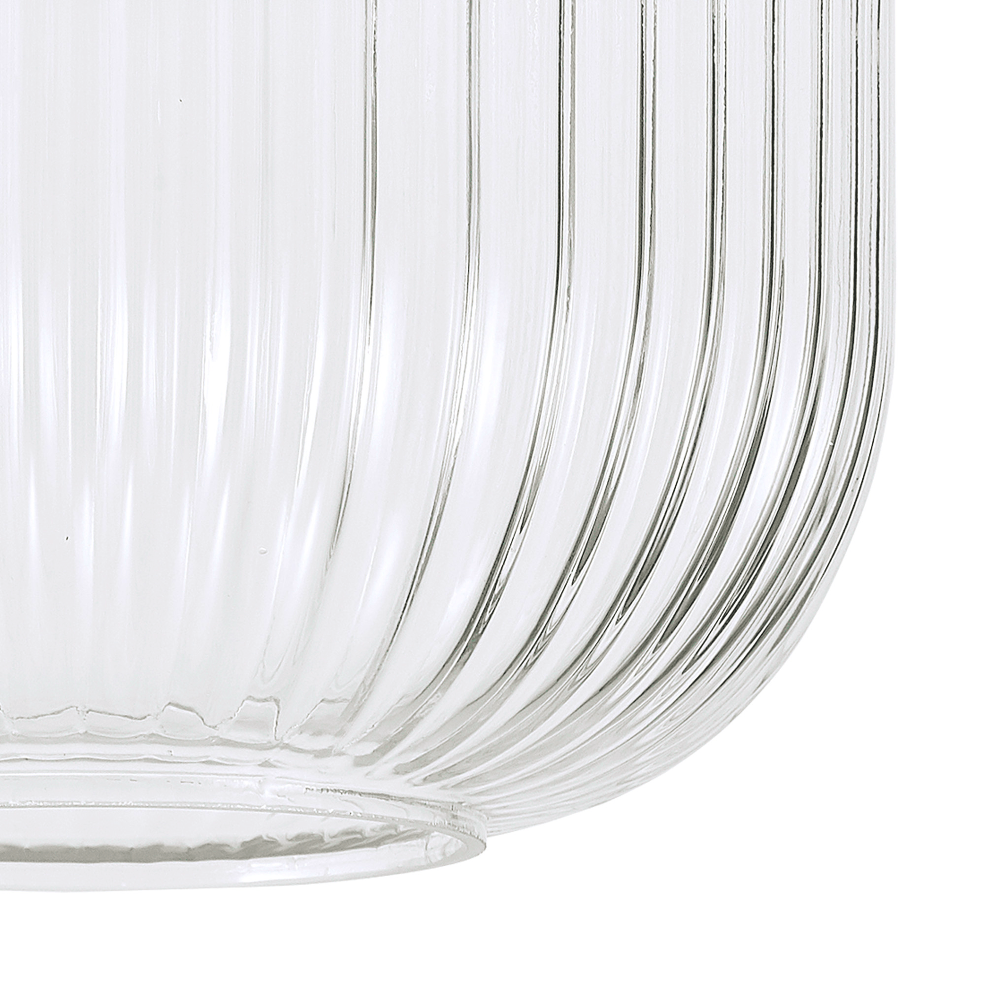 Luminosity Designs - Large Pendulum Ribbed Glass Shades - Luminosity Designs Ltd