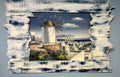 TG Arts - Large Rustic Landscape Painting - Blue Windmill - Luminosity Designs Ltd