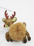 Luminosity Designs - Leaping Reindeer Pompom Bag Charm / Keyring - Luminosity Designs Ltd