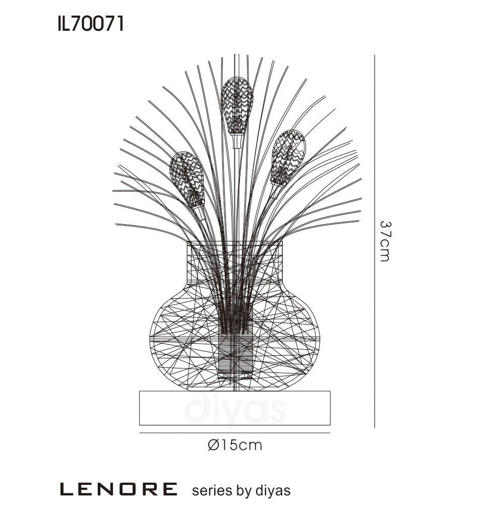 Luminosity Designs - Lenore Crystal Flower Table Lamp by Cassia Twigue - Luminosity Designs Ltd