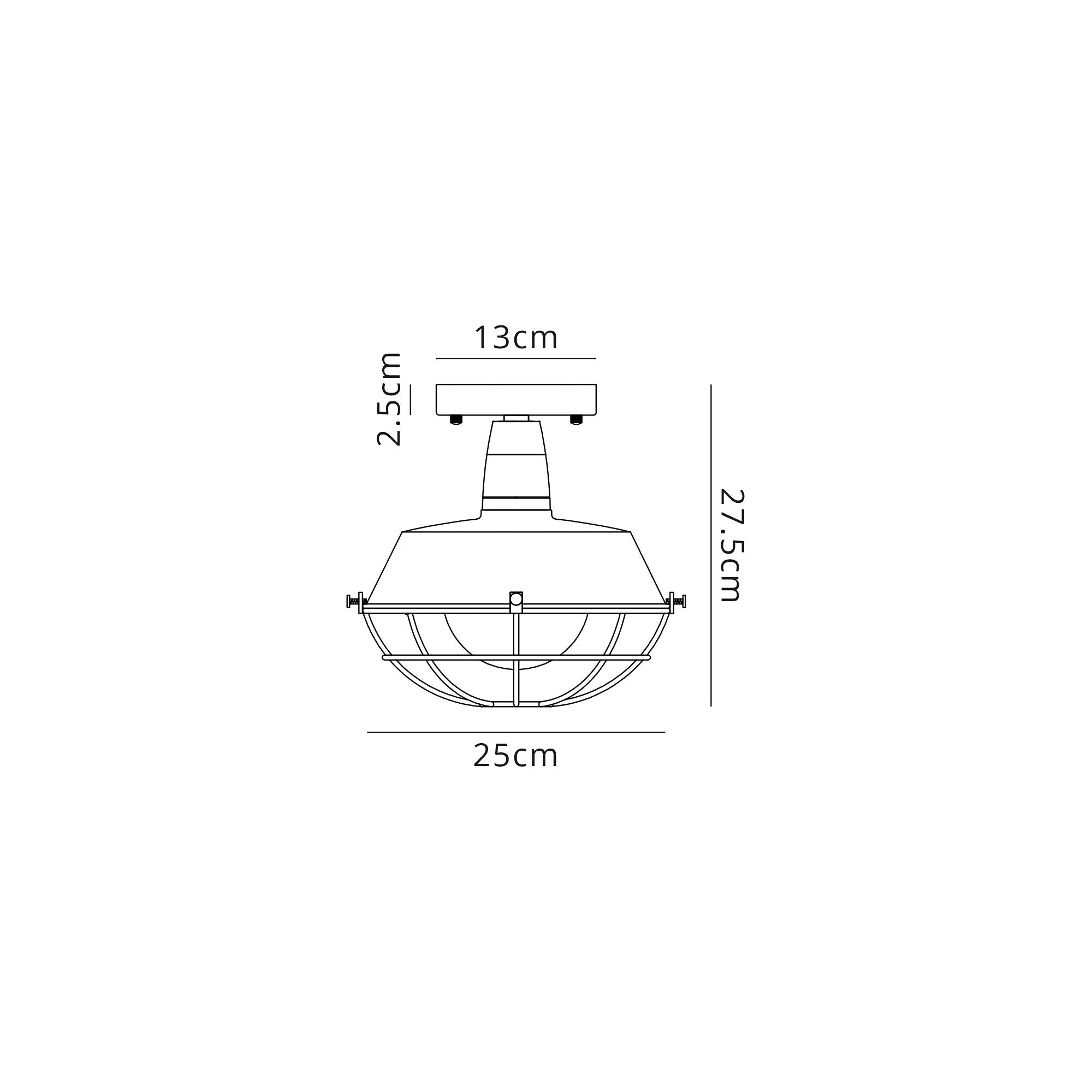 Luminosity Designs - Locomotive Semi Flush Ceiling Light - Luminosity Designs Ltd