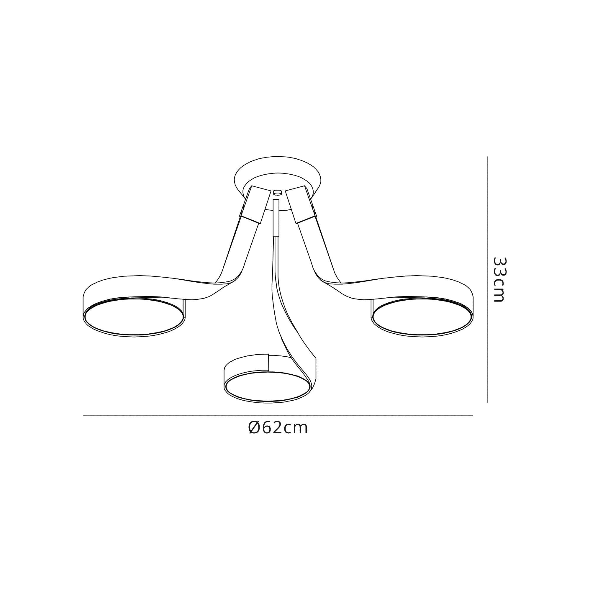 Luminosity Designs - Lori Semi Flush Ceiling Light - Luminosity Designs Ltd