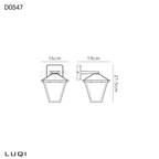 inspired - Luqi Outdoor Wall Light - Luminosity Designs Ltd