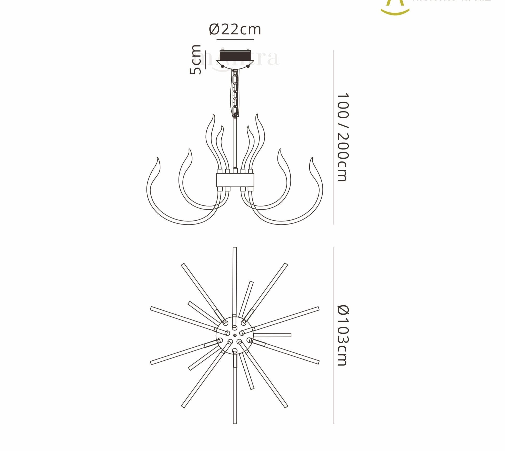 Mantra - Mantra M5560 Versailles LED Polished Chrome Pendant - Luminosity Designs Ltd