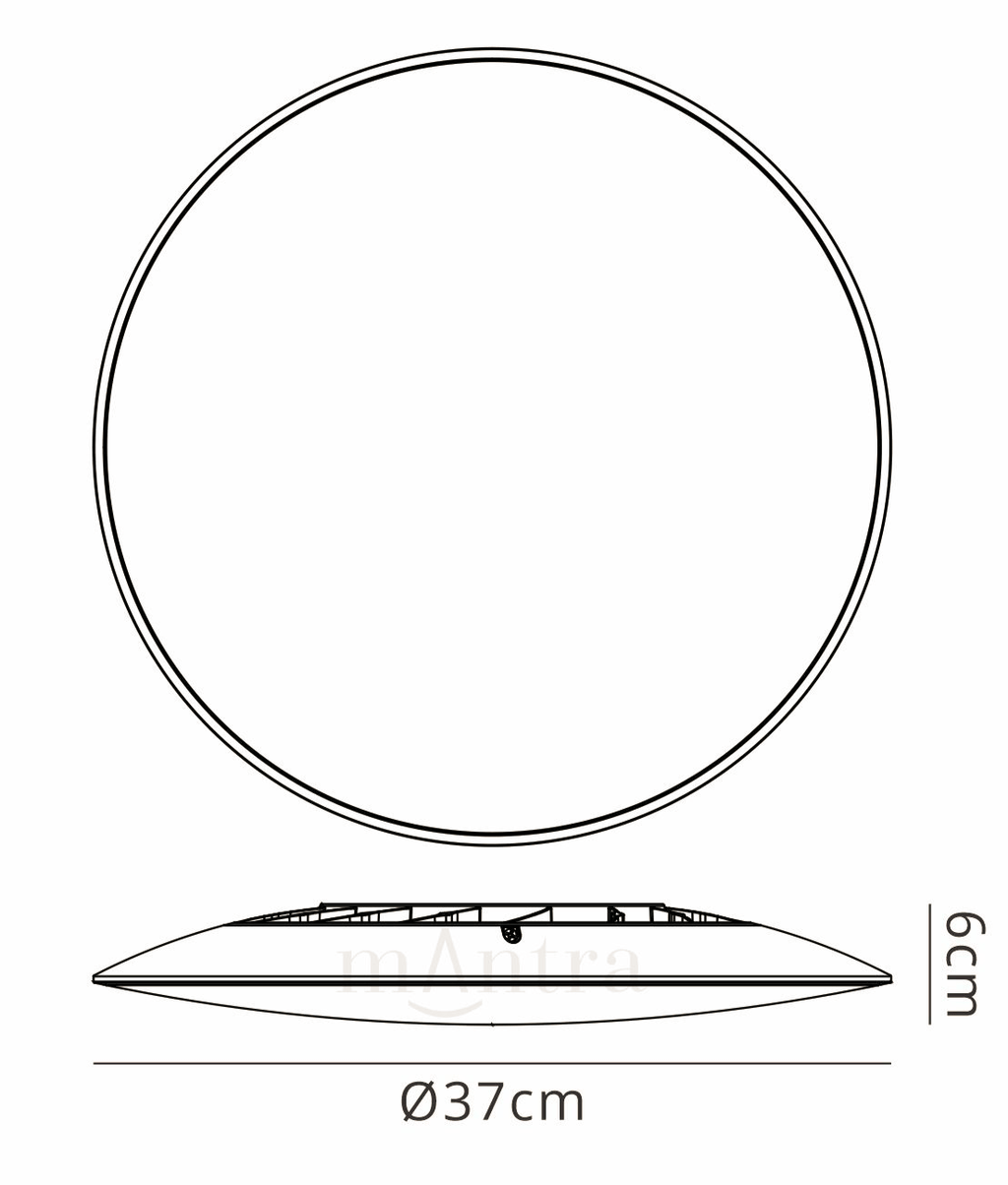 Mantra - Mantra Slim CCT Switchable Ultra Thin Ceiling Light - Luminosity Designs Ltd