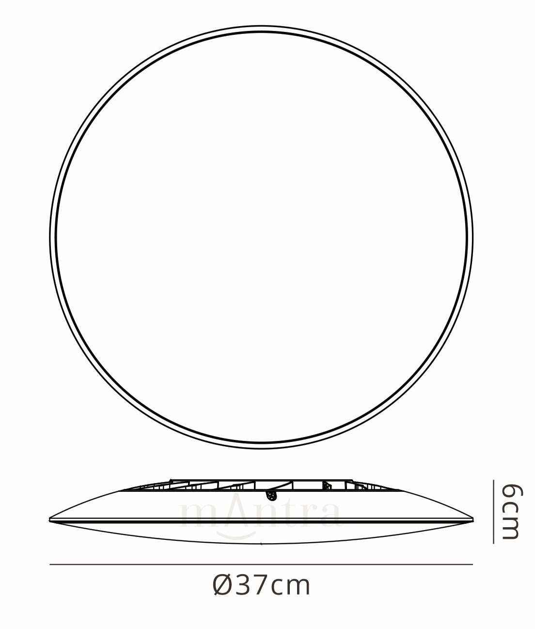 Mantra - Mantra Slim CCT Switchable Ultra Thin Ceiling Light - Luminosity Designs Ltd