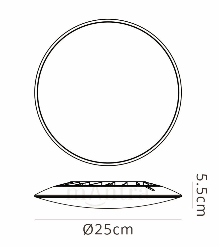 Mantra - Mantra Slim CCT Switchable Ultra Thin Ceiling Light - Luminosity Designs Ltd