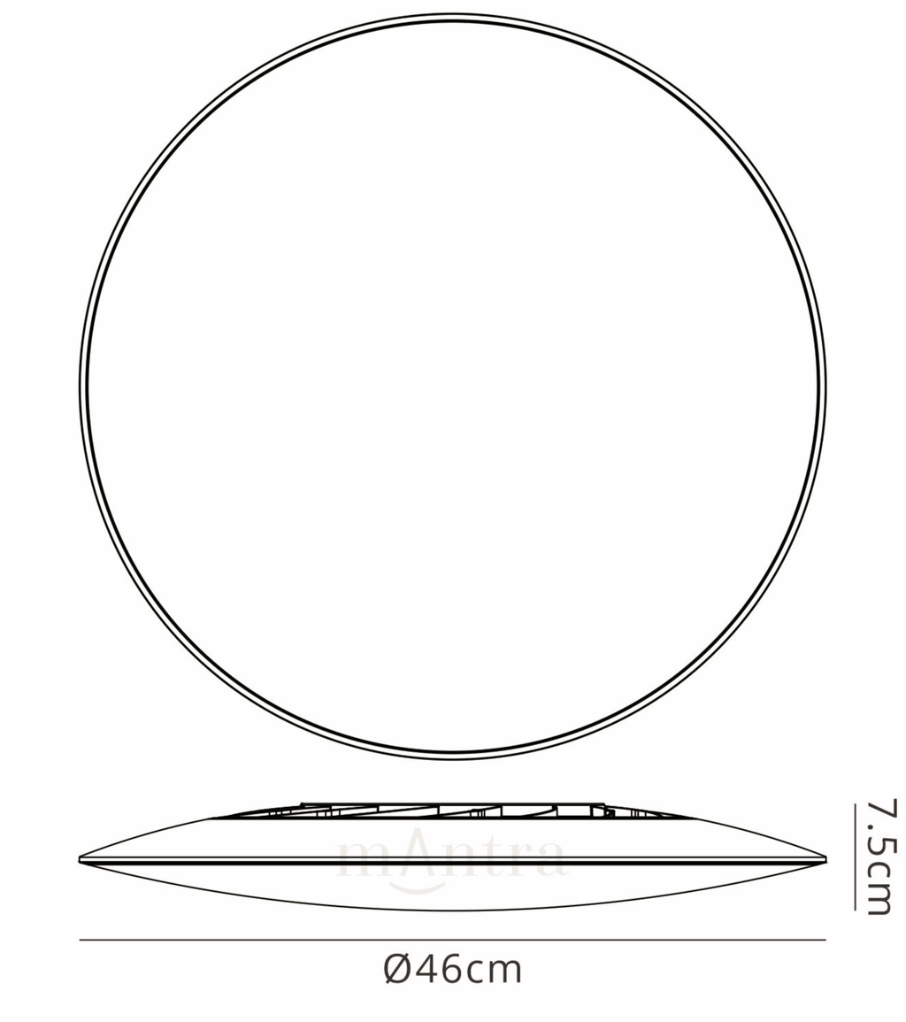 Mantra - Mantra Slim CCT Switchable Ultra Thin Ceiling Light - Luminosity Designs Ltd